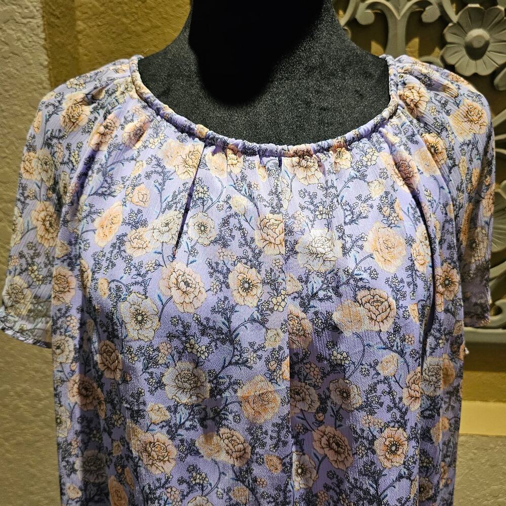 Lauren Conrad Top L Boho Cottagecore Peasant Garden Romantic Soft Surrounding - Picture 7 of 13